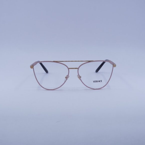 Versace VE1296 1515 Eyeglasses Pastel Rose 55mm Cat Eye Frame - Picture 2 of 8